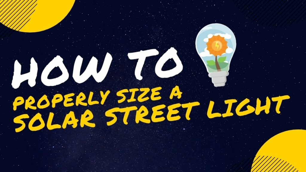 how to size a streetlight