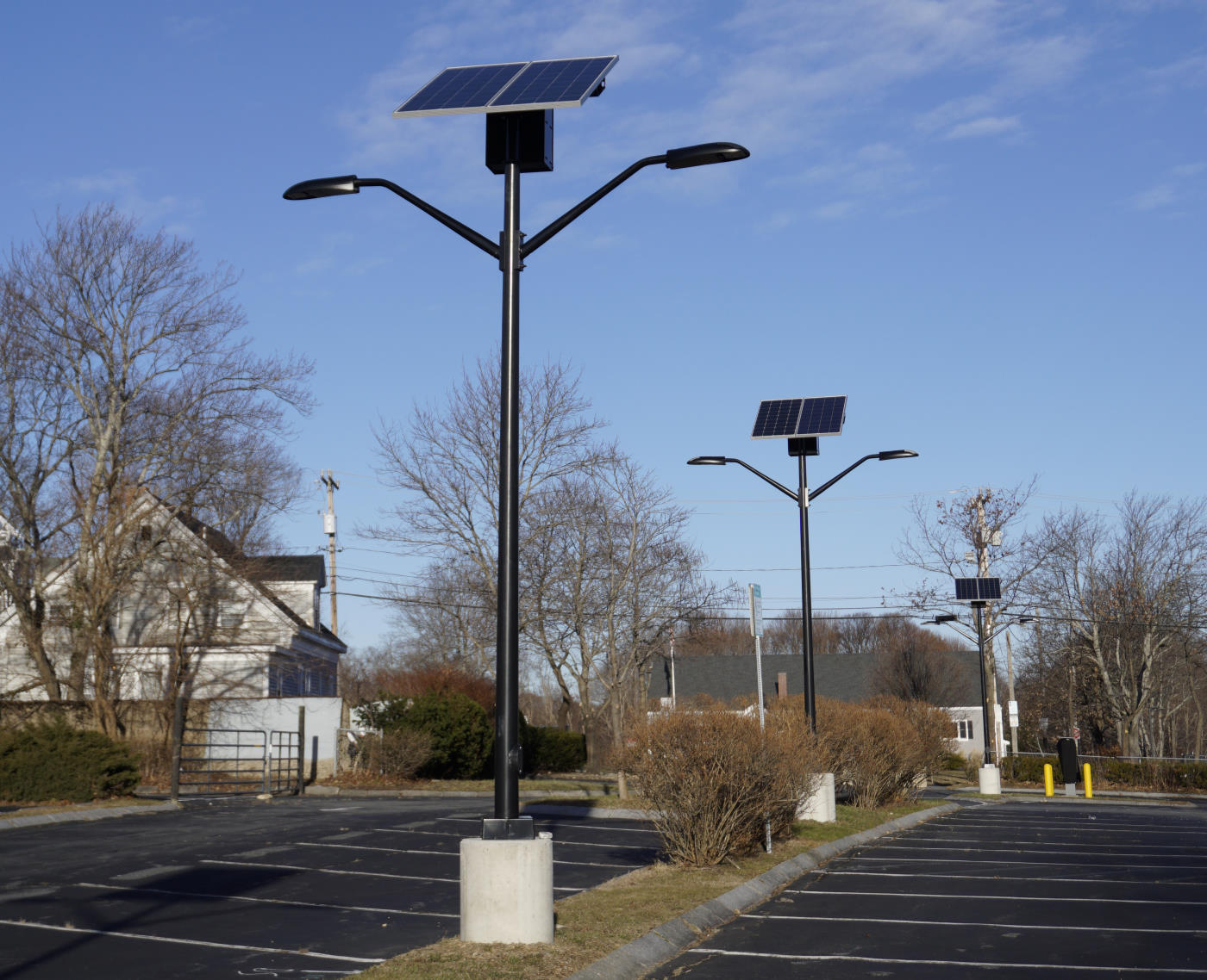 solar lights up close in Plymouth, MA