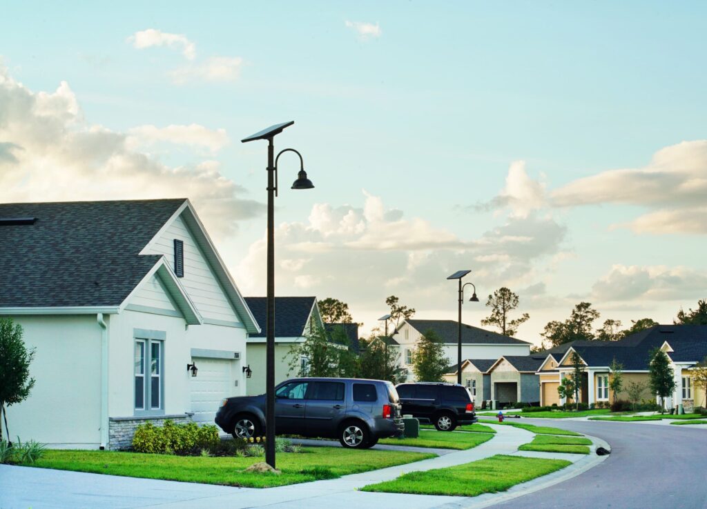 Clermont Florida, residential area & solar lights