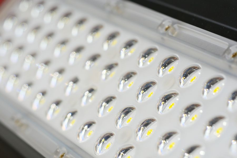 close-up of LED array