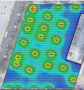 photometric layout with heat map view
